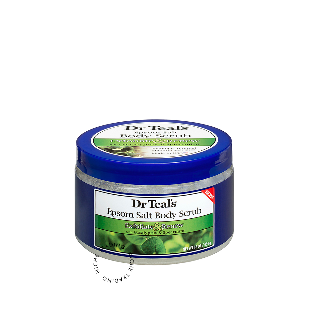 Dr Teals Exfoliate & Renew Eucalyptus & Spearmint Epsom Salt Body Scrub 454 gm