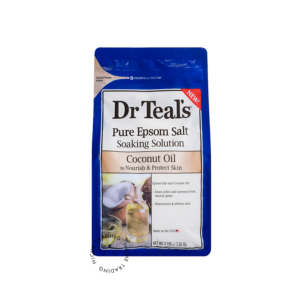 Dr Teals Coconut Oil Pure Epsom Salt Soaking Solution 1.36kg
