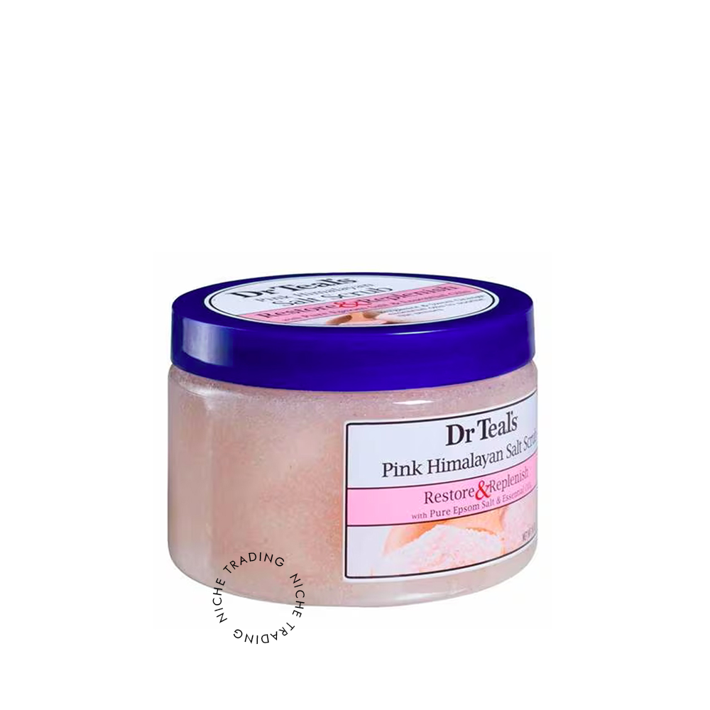Dr Teals Restore & Replenish Pink Himalayan Sea Salt Scrub 454 gm