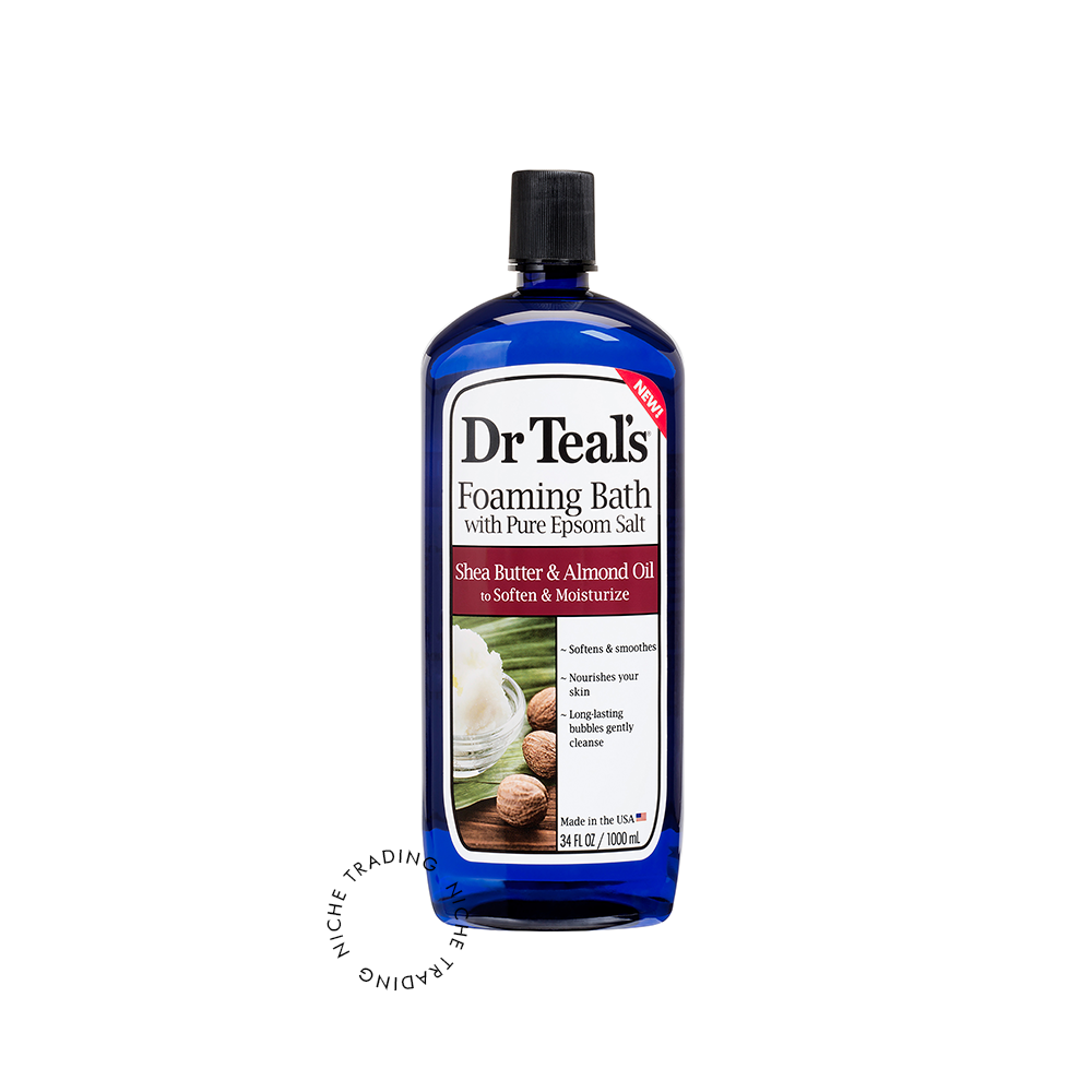 Dr Teals Shea Butter & Almond Oil Foaming Bath 1000ml - Dr. Teal's | Niche Trading Qatar