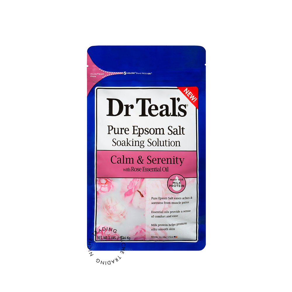 Dr Teals Calm & Serenity Pure Epsom Bath Salt - 3lb 1.36kg