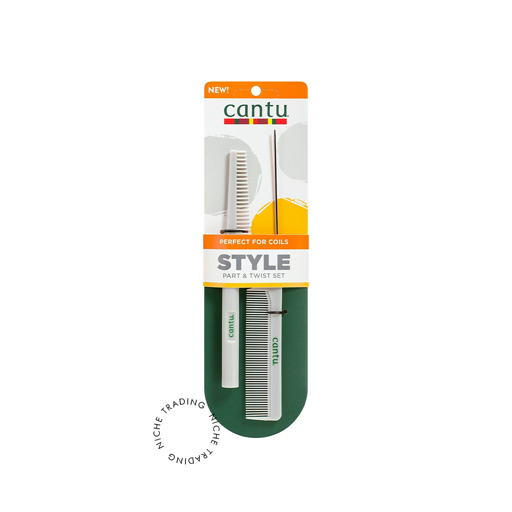 Cantu Spiral Style Part and Twist Comb 2Ct Pack