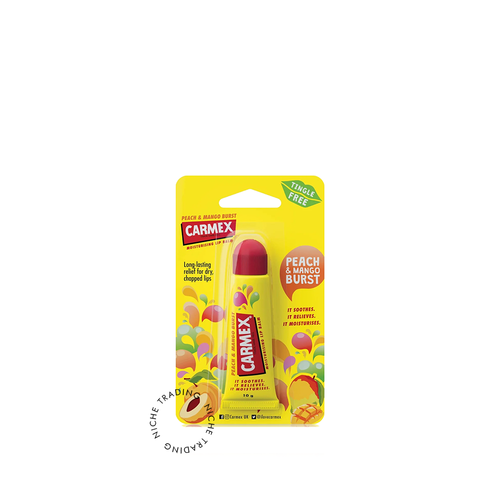 Carmex Peach & Mango Lip Balm – Soothing Lip Care Tube | 10g