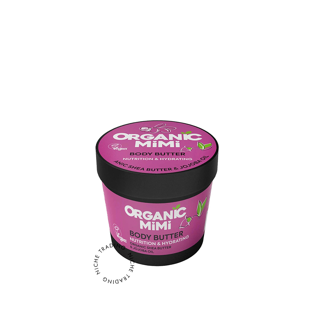 Body Butter Nutrition & Hydrating Shea & Jojoba, 100ml - Organic Mimi | Niche Trading Qatar