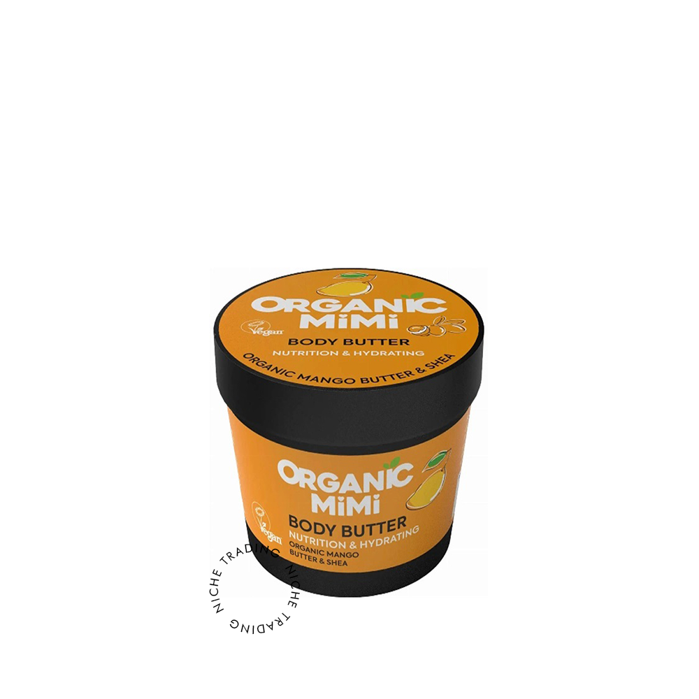 Body Butter Nutrition & Hydrating Mango & Shea, 100ml - Organic Mimi | Niche Trading Qatar