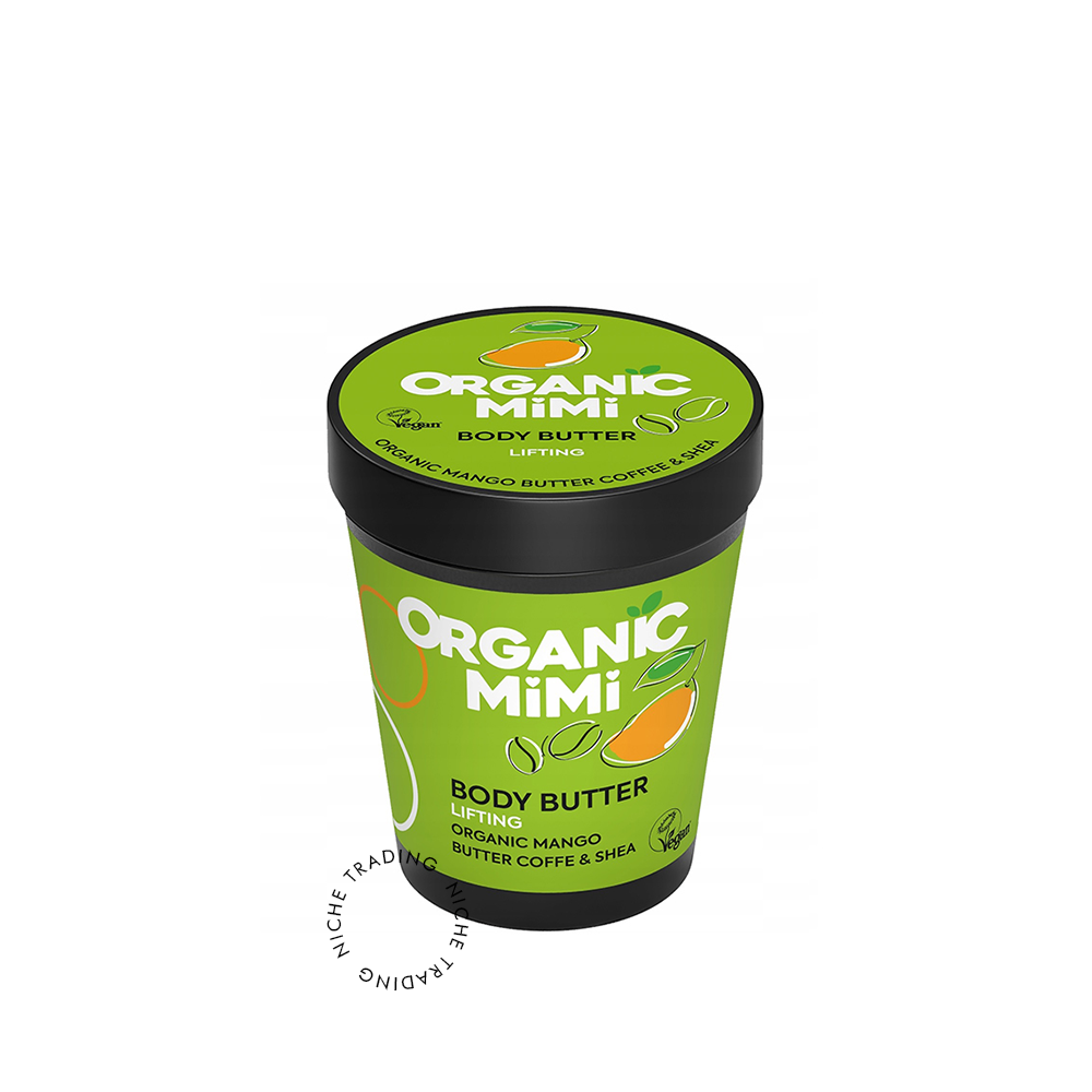 Organic Mimi 200ml Body Butter – Lifting & Firming with Mango & Coffee - Organic Mimi | Niche Trading Qatar
