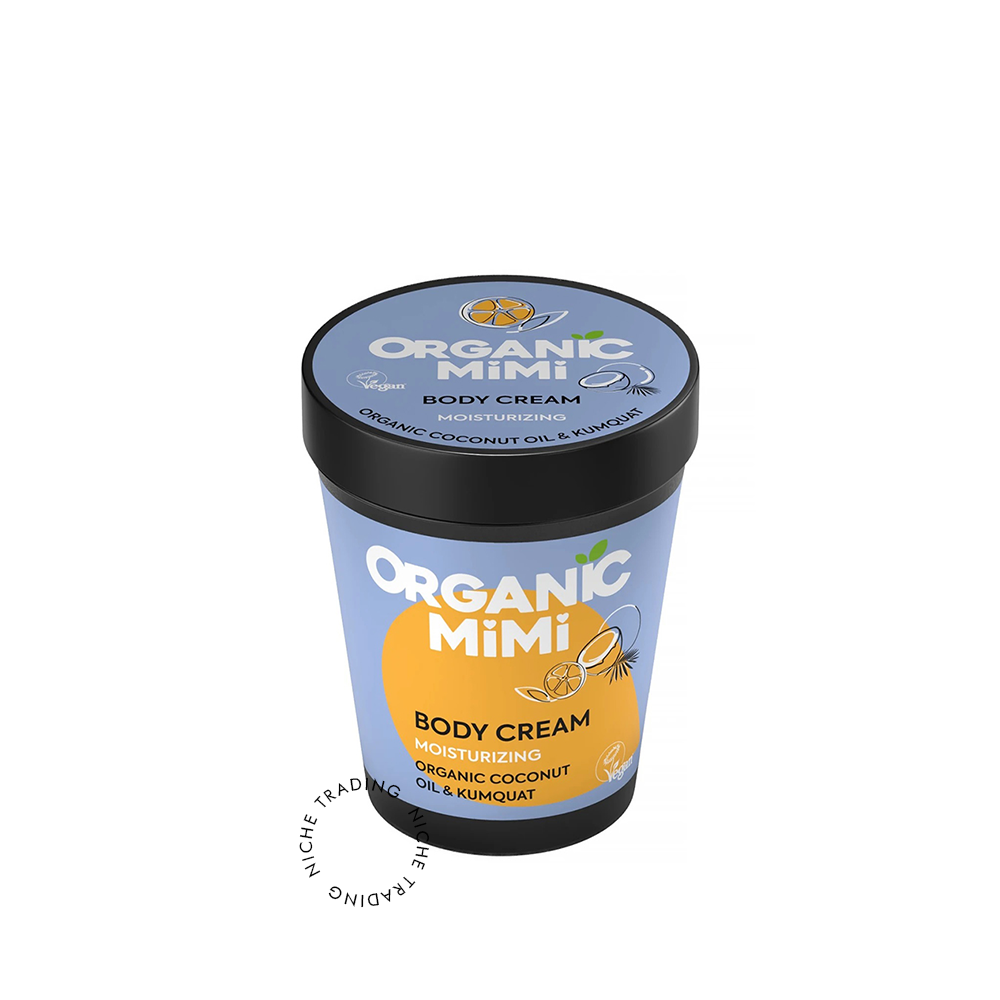 Body Cream Moisturizing Coconut & Kumquat, 200ml - Organic Mimi | Niche Trading Qatar