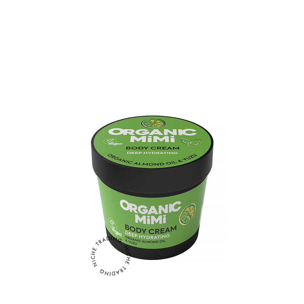 Body Cream Deep Hydrating Almond & Yuzu, 100ml - Organic Mimi | Niche Trading Qatar