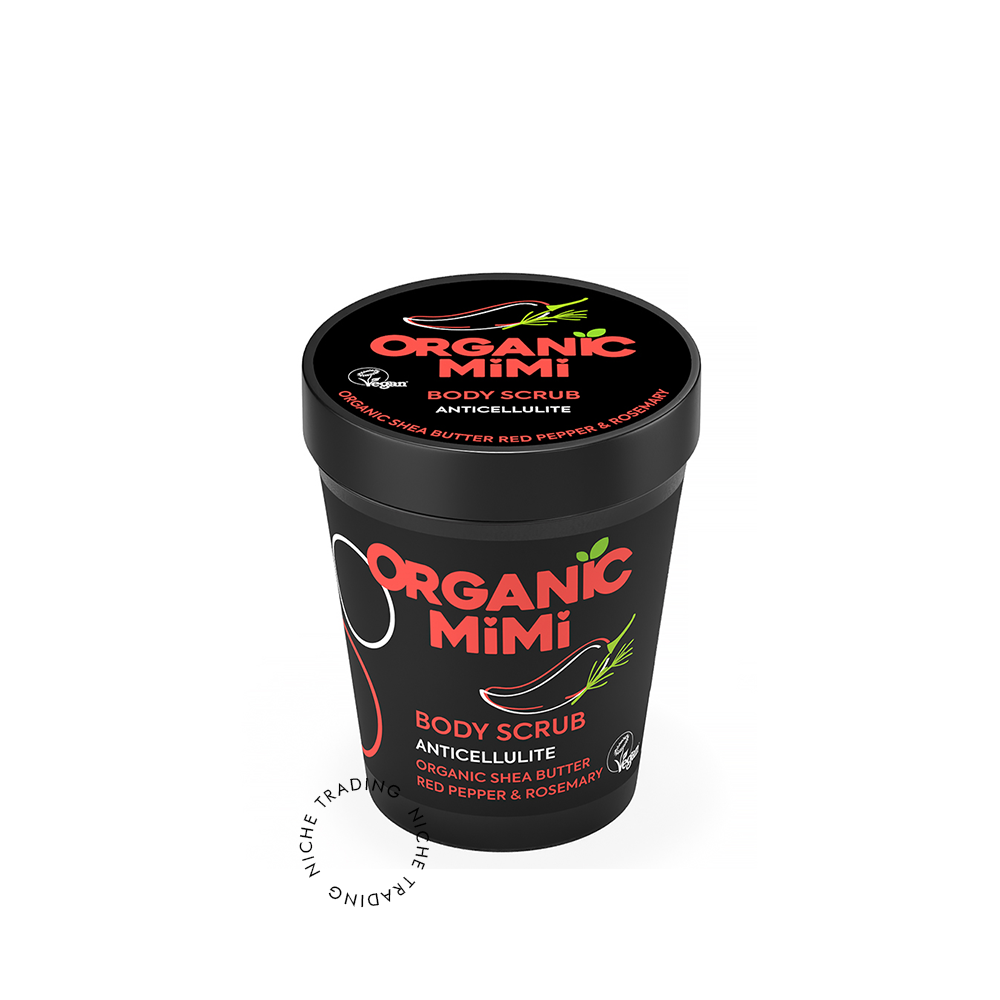 Body Scrub Anticellulite Red Pepper & Rosemary, 250g - Organic Mimi | Niche Trading Qatar