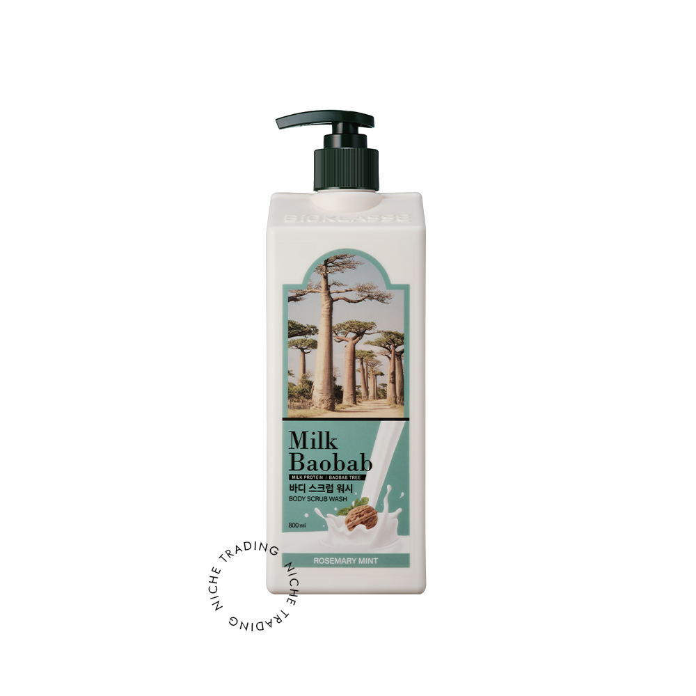 Milk Baobab Body Scrub Wash Rosemary Mint 800ml - Milk Baobab | Niche Trading Qatar