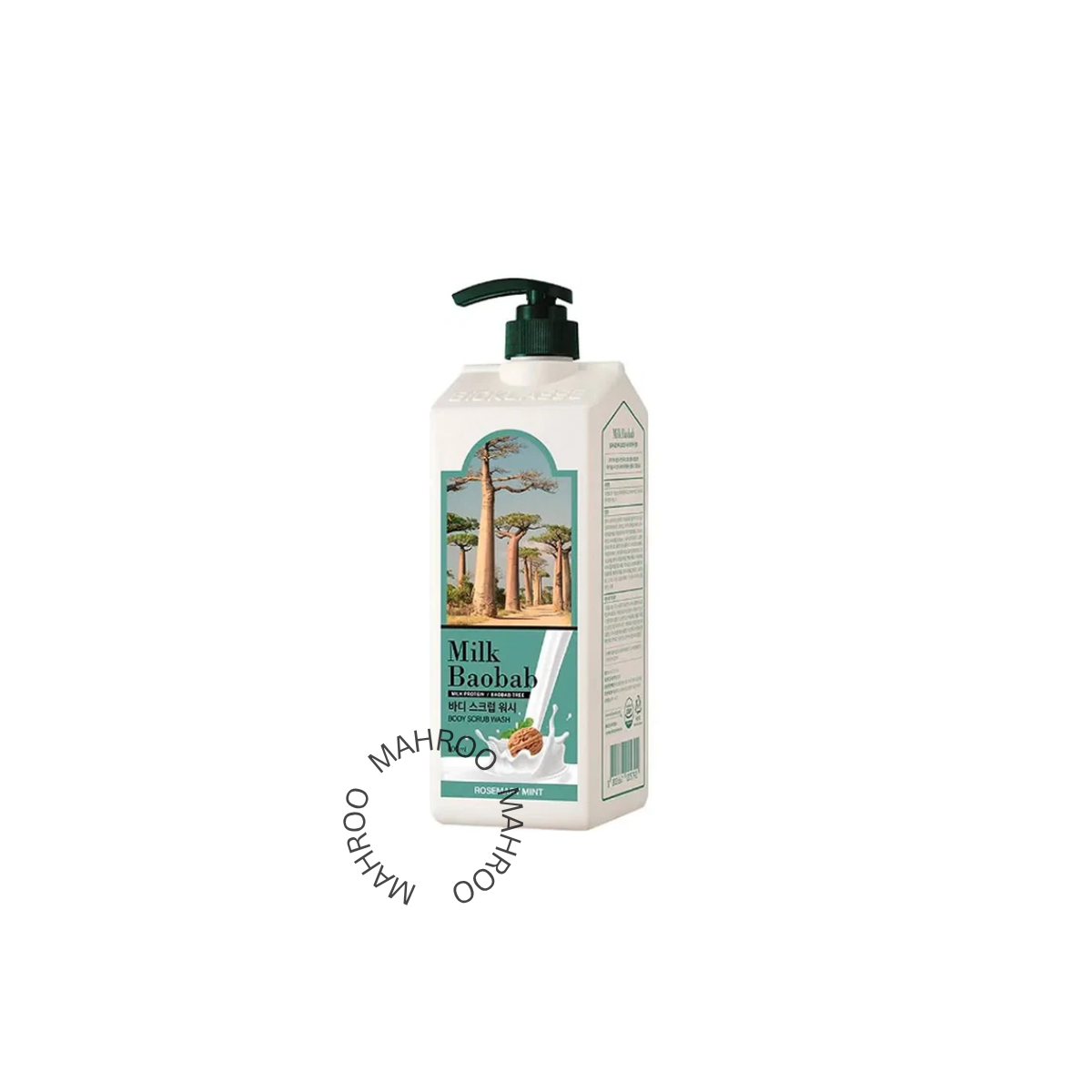 Milk Baobab Body Scrub Wash Rosemary Mint 800ml