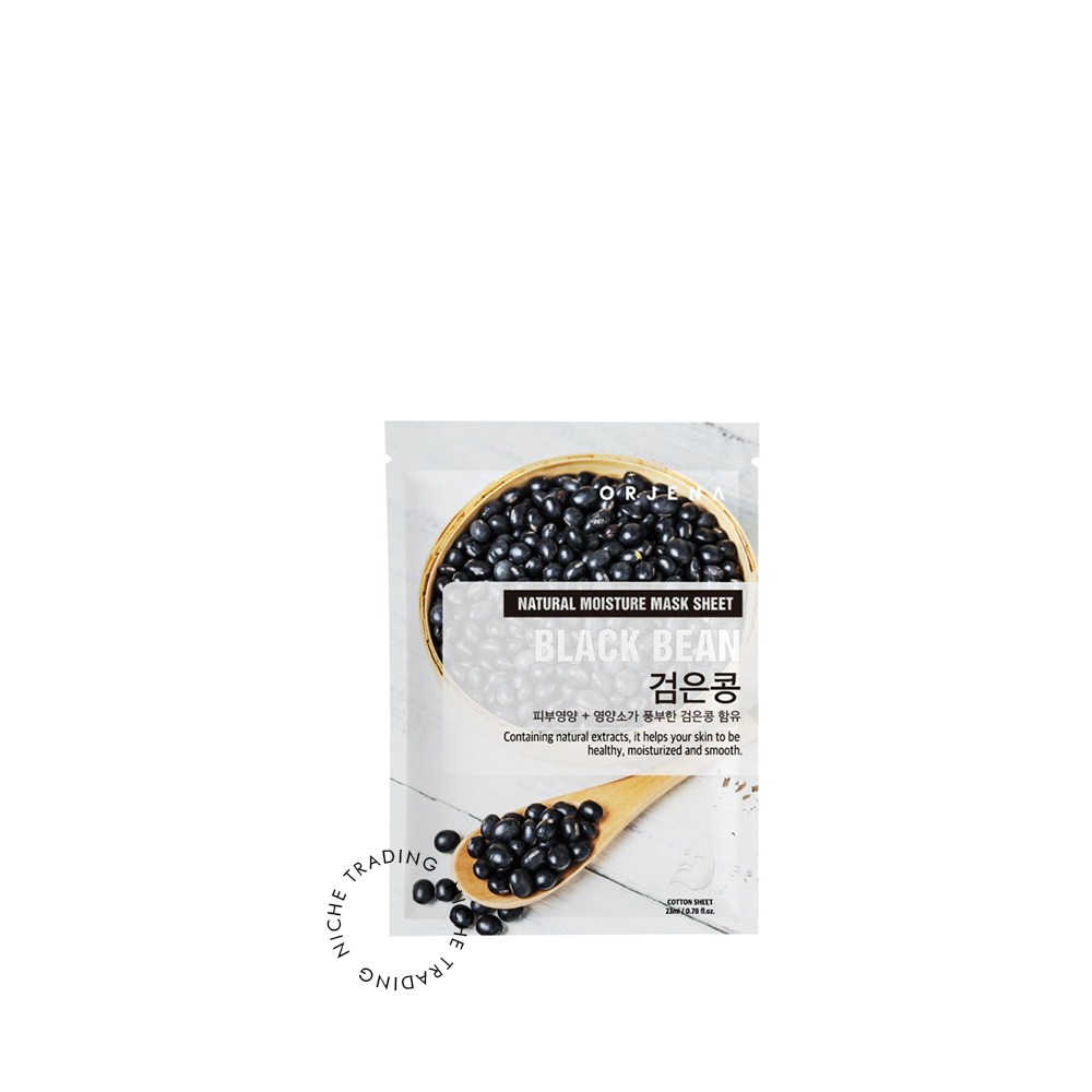 Orjena Natural Moisture Mask Sheet Black Bean 23ml - Orjena | Niche Trading Qatar
