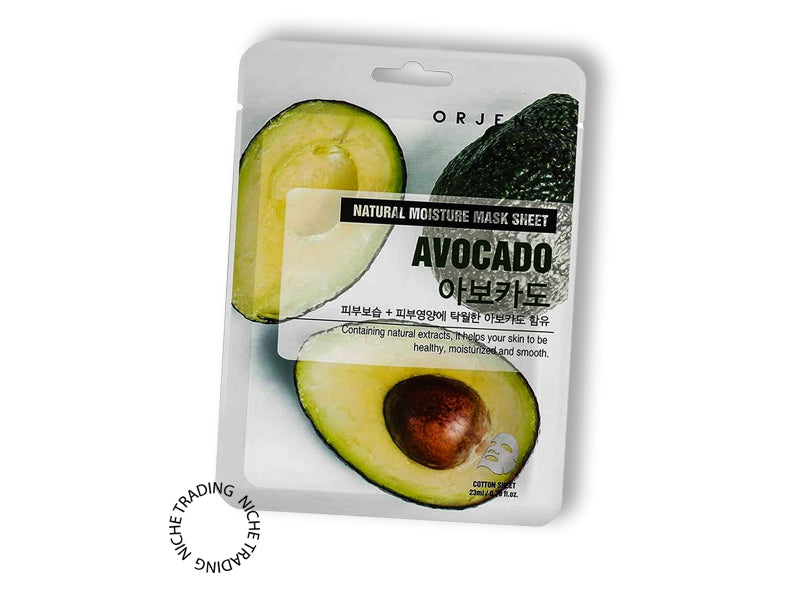 Orjena Natural Moisture Mask Sheet Avocado 23ml - Orjena | Niche Trading Qatar